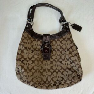 Coach Soho Lynn Hobo Signature Shoulder Bag
